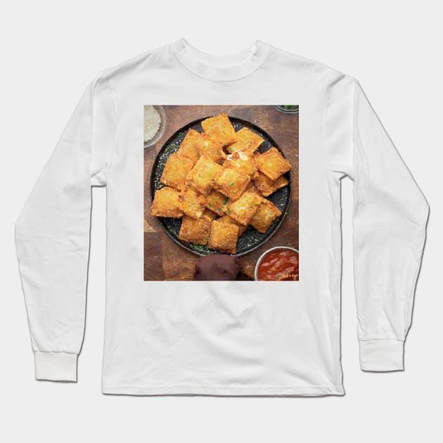 Toasted Ravioli Long Sleeve T-Shirt by DesignDLW